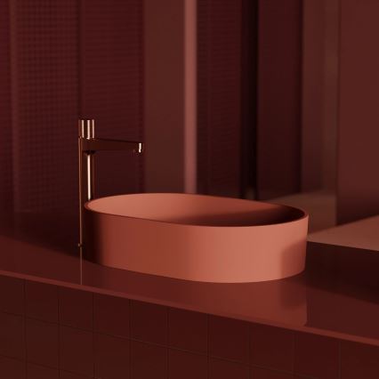 OMNIRES CT8012CPB - CONTOUR håndvaskarmatur 31,2 cm, børstet kobber