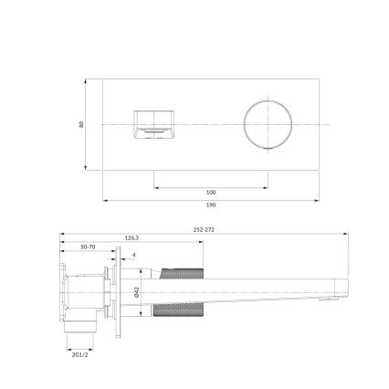 OMNIRES CT8015CR - Håndvaskarmatur til skjult installation CONTOUR skinnende krom