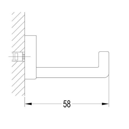 OMNIRES DA70110BL - Væghængt håndklædestang DARLING semi-mat sort