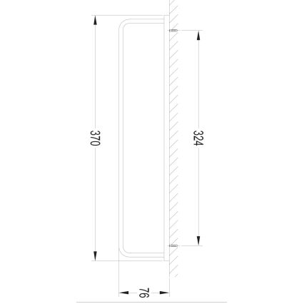 OMNIRES DA70230BL - Væghængt håndklædestang DARLING 37 cm semi-mat sort