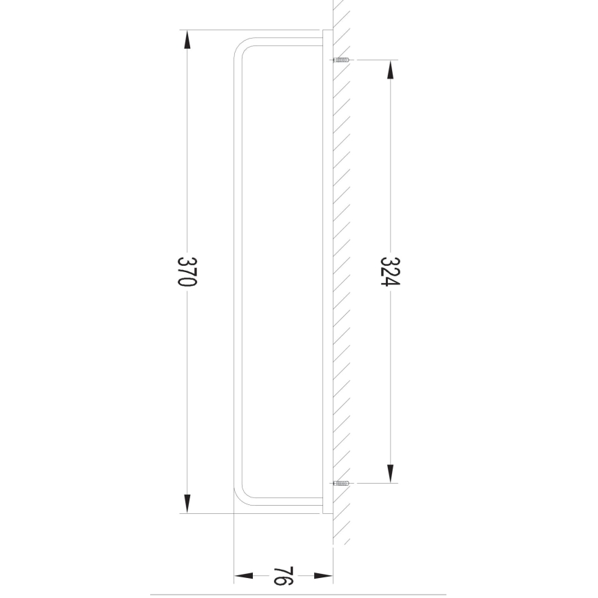 OMNIRES DA70230BL - Væghængt håndklædestang DARLING 37 cm semi-mat sort