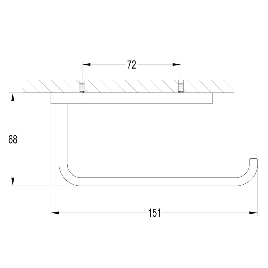 OMNIRES DA70510BL - Toiletrulleholder DARLING semi-mat sort