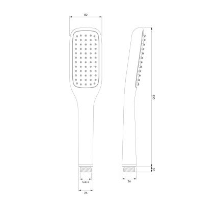 OMNIRES HUDSONX-PCR - Brusesæt HUDSONX skinnende krom