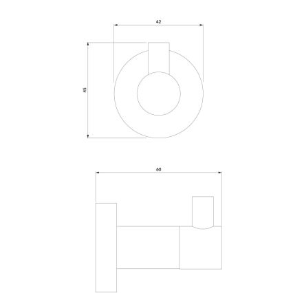 OMNIRES MP60110BL - Væghængt håndklædestang MODERN PROJECT mat sort
