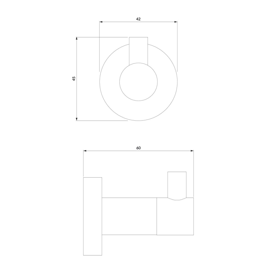 OMNIRES MP60110BL - Væghængt håndklædestang MODERN PROJECT mat sort