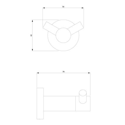 OMNIRES MP60120BL - Væghængt håndklædestang MODERN PROJECT mat sort