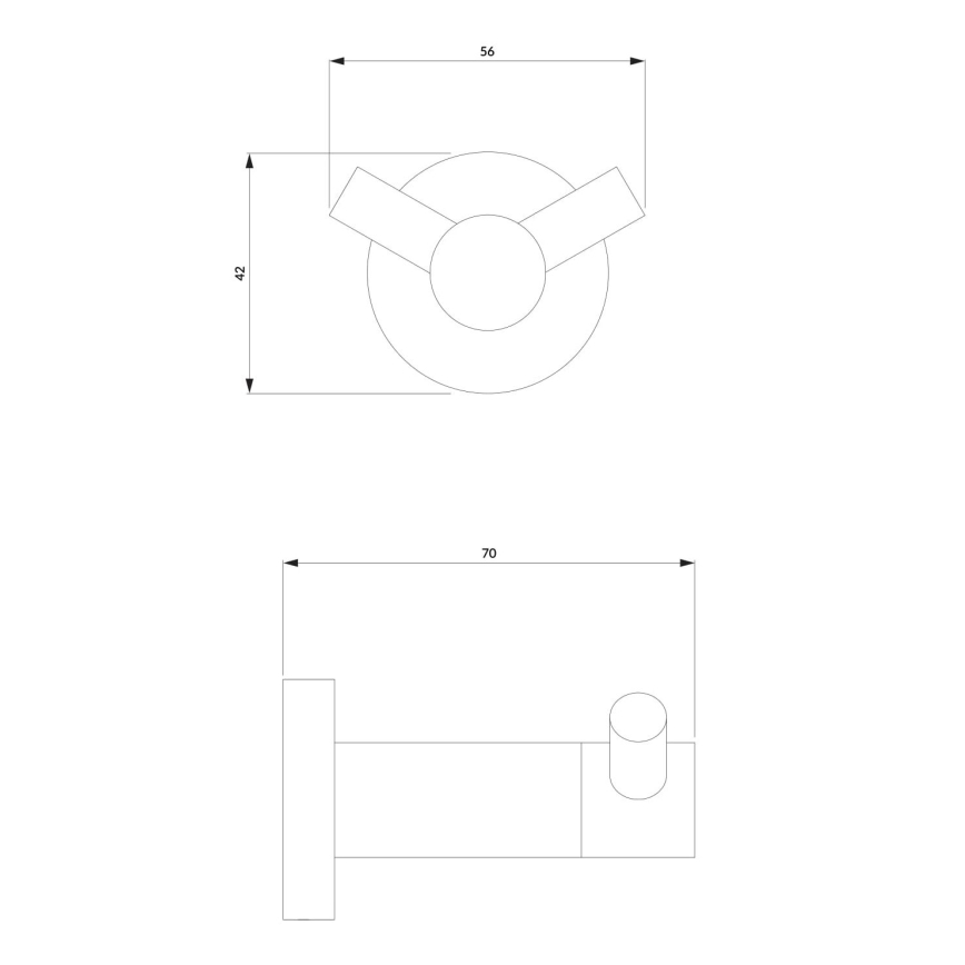 OMNIRES MP60120BL - Væghængt håndklædestang MODERN PROJECT mat sort