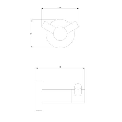 OMNIRES MP60120CR - Knage MODERN PROJECT skinnende krom