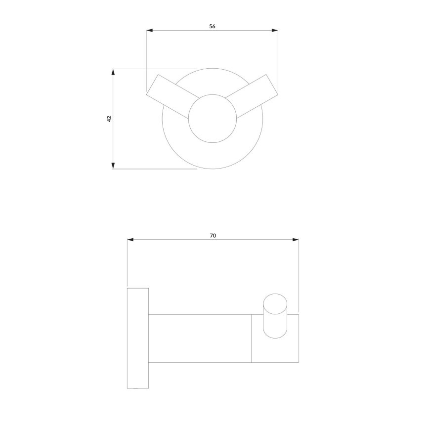 OMNIRES MP60120CR - Knage MODERN PROJECT skinnende krom