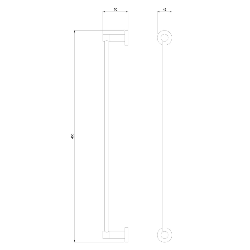 OMNIRES MP60214AT - Væghængt håndklædestang MODERN PROJECT 40 cm mat sort