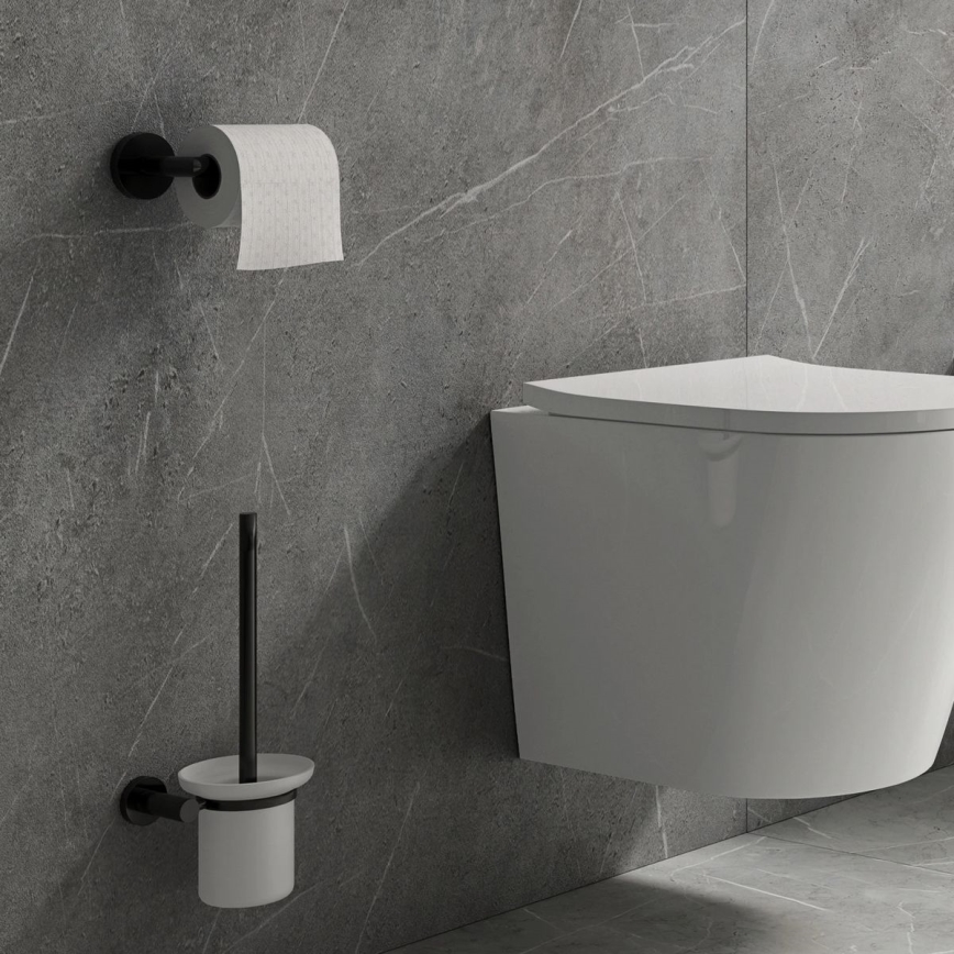 OMNIRES MP60510BL - Toiletrulleholder MODERN PROJECT mat sort