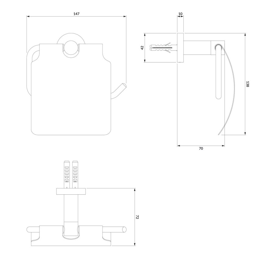 OMNIRES MP60520CR - Toiletrulleholder MODERN PROJECT skinnende krom
