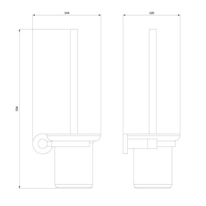 OMNIRES MP60620CR - Væghængt toiletbørste MODERN PROJECT skinnende krom