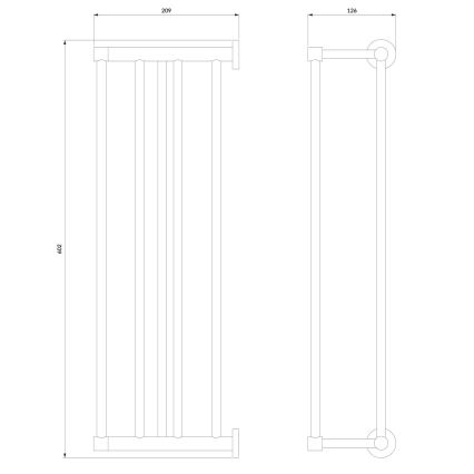 OMNIRES MP60920CR - Væghængt håndklædestang MODERN PROJECT 60 cm skinnende krom