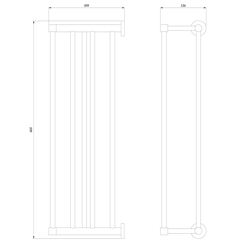 OMNIRES MP60920CR - Væghængt håndklædestang MODERN PROJECT 60 cm skinnende krom