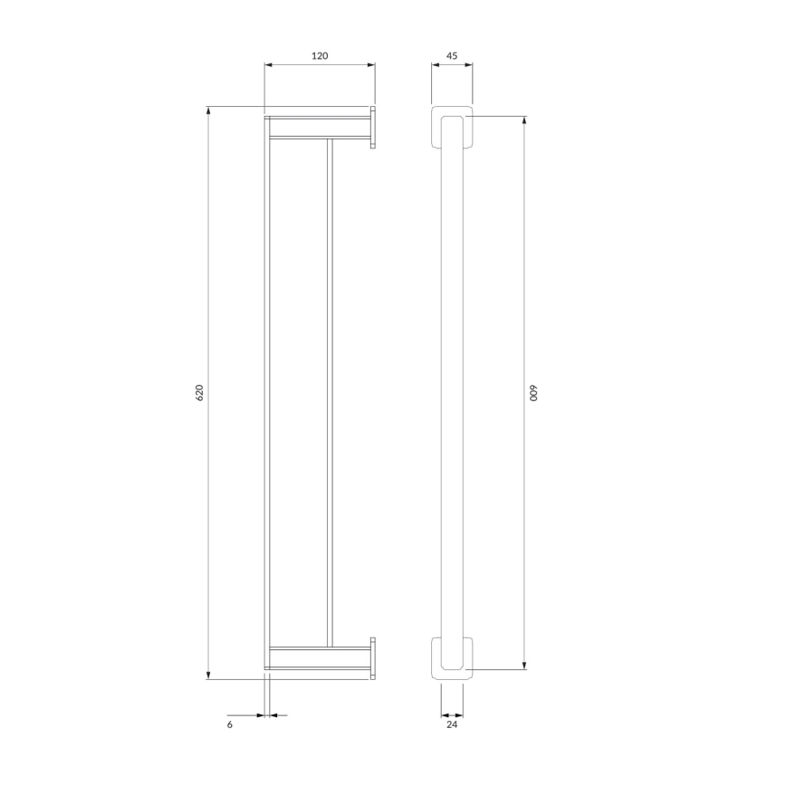 OMNIRES NL80226CR - Væghåndklædeholder NELSON 62 cm blank krom