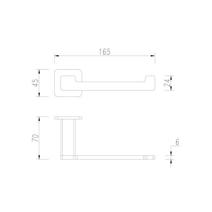 OMNIRES NL80510BL - Toiletrulleholder NELSON mat sort
