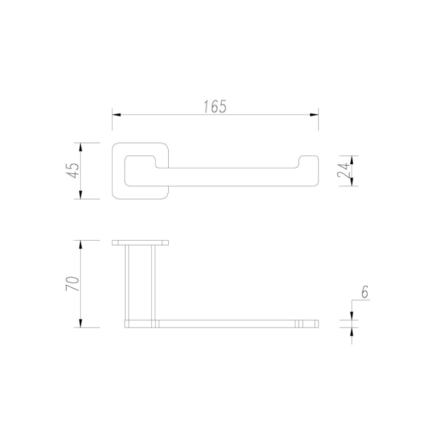 OMNIRES NL80510BL - Toiletrulleholder NELSON mat sort