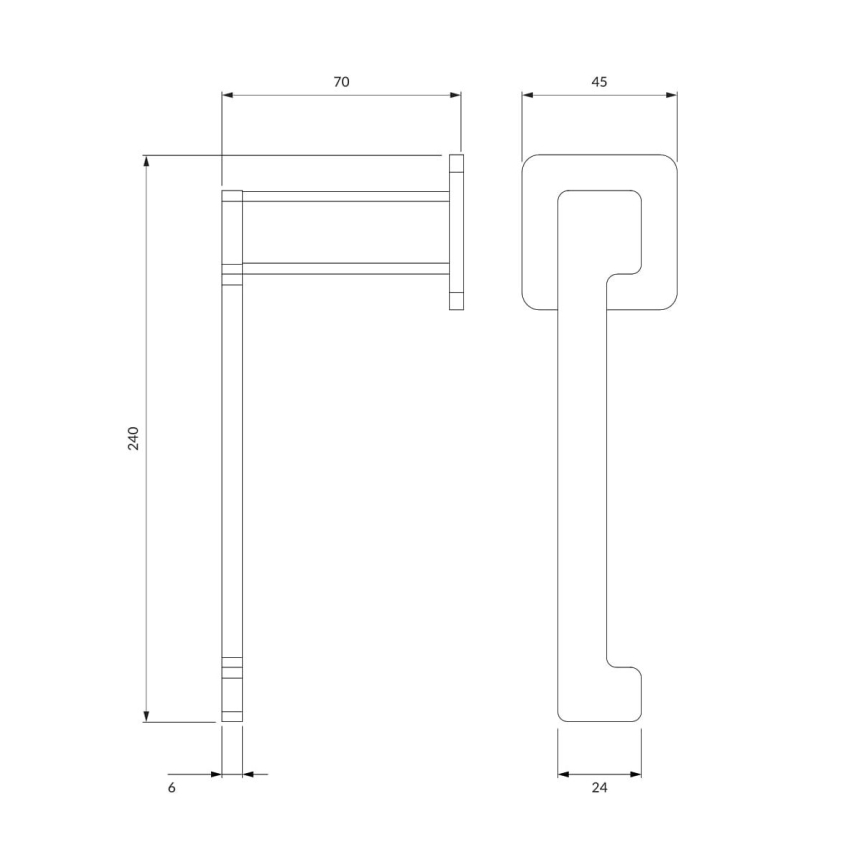 OMNIRES NL80510CR - Toiletrulleholder NELSON skinnende krom