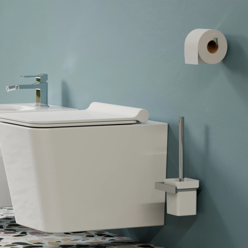 OMNIRES NL80620CR - Væghængt toiletbørste NELSON skinnende krom