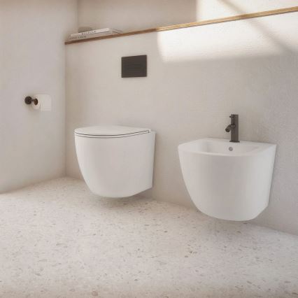 OMNIRES OTTAWABIBP - Væghængt bidet OTTAWA keramik/skinnende hvid