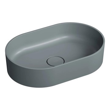 OMNIRES OVOUNAG - Bordmonteret håndvask OVO 55x36 cm mat askegrå