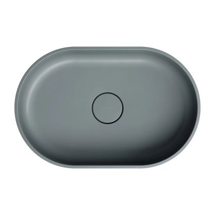 OMNIRES OVOUNAG - Bordmonteret håndvask OVO 55x36 cm mat askegrå