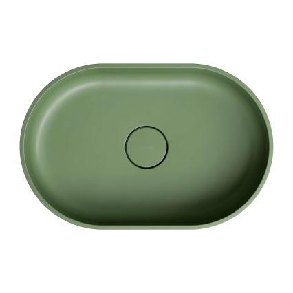 OMNIRES OVOUNOL - Bordmonteret håndvask OVO 55x36 cm mat oliven