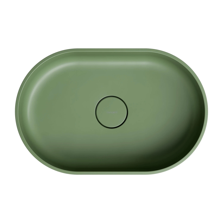 OMNIRES OVOUNOL - Bordmonteret håndvask OVO 55x36 cm mat oliven