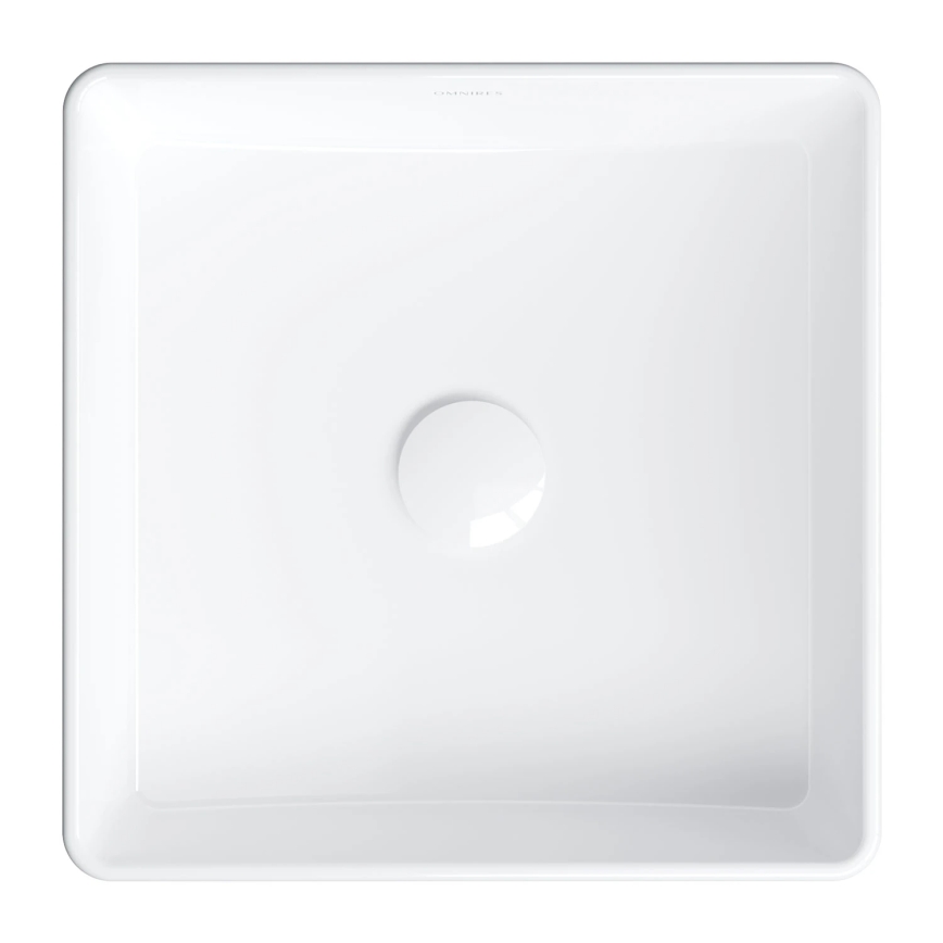 OMNIRES PASADENA360BP - Bordmonteret håndvask PASADENA 36x36 cm keramik/højglans hvid