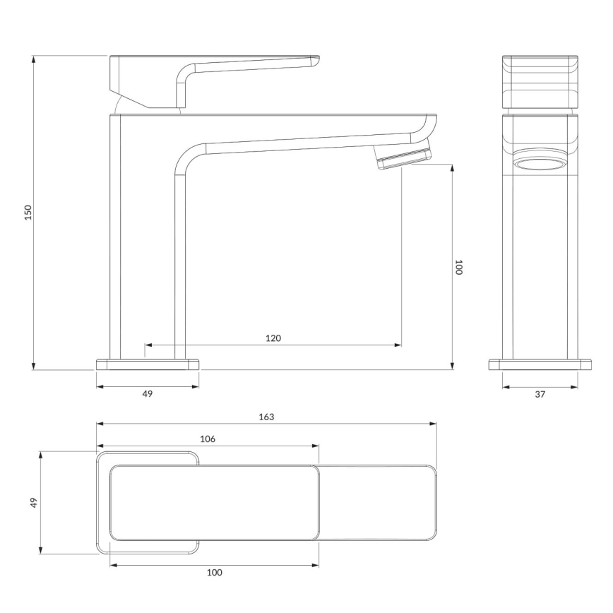 OMNIRES PM7410CR - Hane PARMA 15 cm skinnende krom
