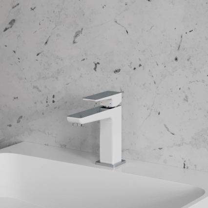 OMNIRES PM7410CRB - Håndvaskarmatur PARMA 15 cm blank krom/hvid