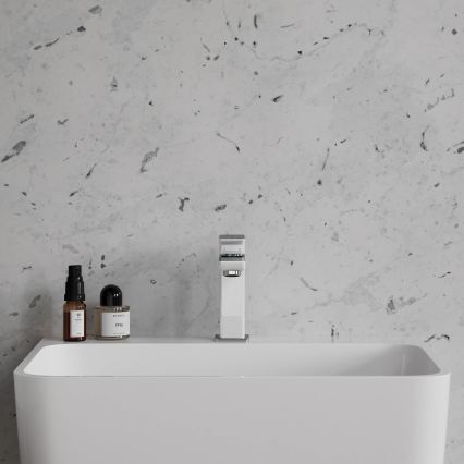 OMNIRES PM7410CRB - Håndvaskarmatur PARMA 15 cm blank krom/hvid
