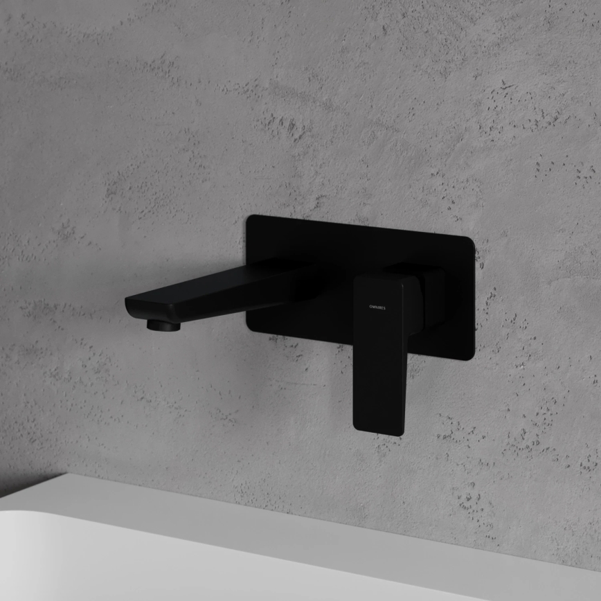 OMNIRES PM7415BL - Håndvaskarmatur til skjult installation PARMA mat sort