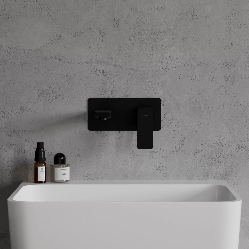 OMNIRES PM7415BL - Håndvaskarmatur til skjult installation PARMA mat sort