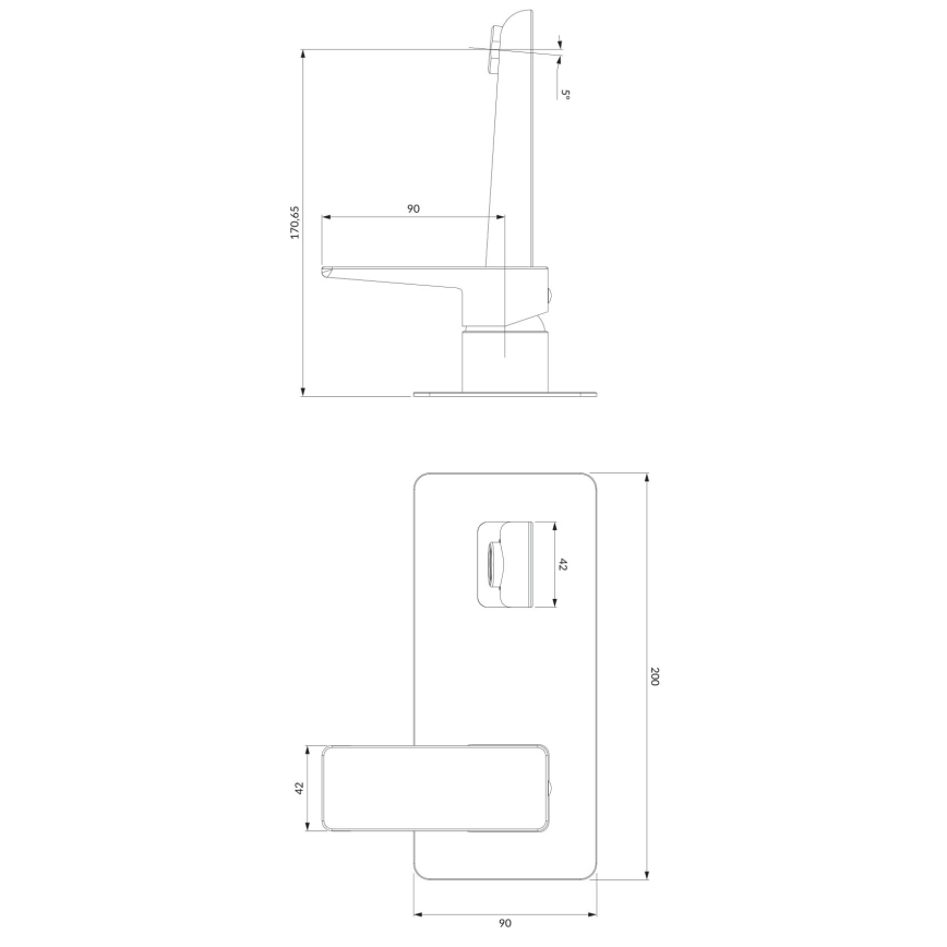 OMNIRES PM7415CR - Håndvaskarmatur til skjult installation PARMA skinnende krom