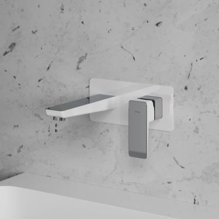 OMNIRES PM7415CRB - Håndvaskarmatur til skjult installation PARMA skinnende krom/hvid