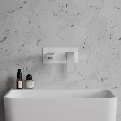 OMNIRES PM7415CRB - Håndvaskarmatur til skjult installation PARMA skinnende krom/hvid