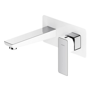 OMNIRES PM7415CRB - Håndvaskarmatur til skjult installation PARMA skinnende krom/hvid