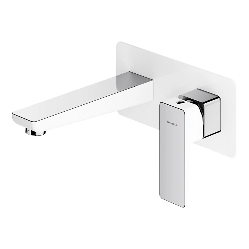 OMNIRES PM7415CRB - Håndvaskarmatur til skjult installation PARMA skinnende krom/hvid