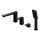 OMNIRES PM7432BL - Hane til badekar 4-huls PARMA mat sort