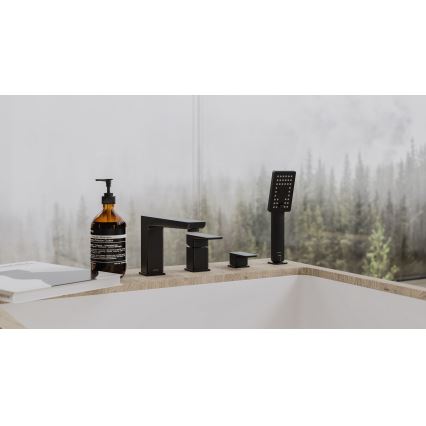 OMNIRES PM7432BL - Hane til badekar 4-huls PARMA mat sort