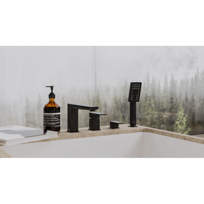 OMNIRES PM7432BL - Hane til badekar 4-huls PARMA mat sort