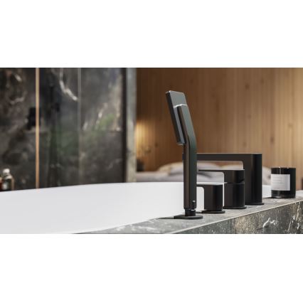 OMNIRES PM7432BL - Hane til badekar 4-huls PARMA mat sort
