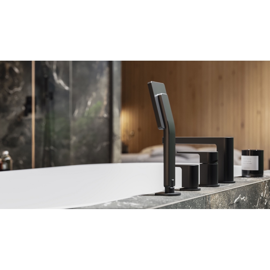 OMNIRES PM7432BL - Hane til badekar 4-huls PARMA mat sort