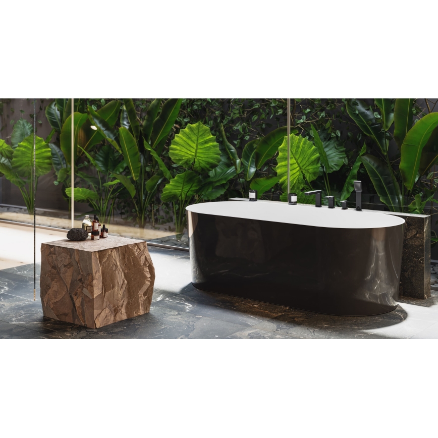 OMNIRES PM7432BL - Hane til badekar 4-huls PARMA mat sort
