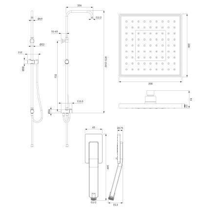 OMNIRES SYSJIMJIMCR - Brusesæt JIMJIM blank krom
