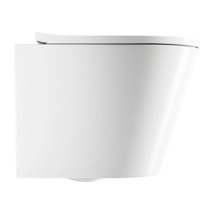 OMNIRES TAMPAMWBP - Væghængt toilet med SoftClose-toiletsæde TAMPA, keramik/blank hvid