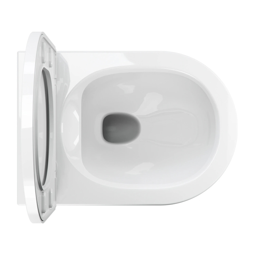 OMNIRES TAMPAMWBP - Væghængt toilet med SoftClose-toiletsæde TAMPA, keramik/blank hvid