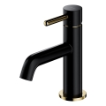 OMNIRES Y1210NBLGL - Håndvaskarmatur Y 16,2 cm satinmat sort/skinnende guld